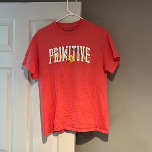 Primitive Skateboarding Coral Short Sleeve Crew Palms Cotton Jer